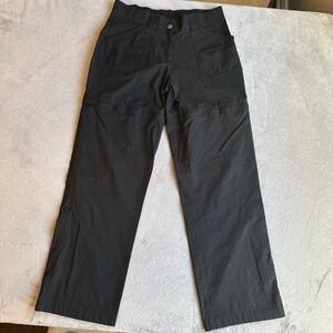 WindRiver Convertible Pants 6 Black Lightweight Zip Shorts Gorp Hiking Outdoor
